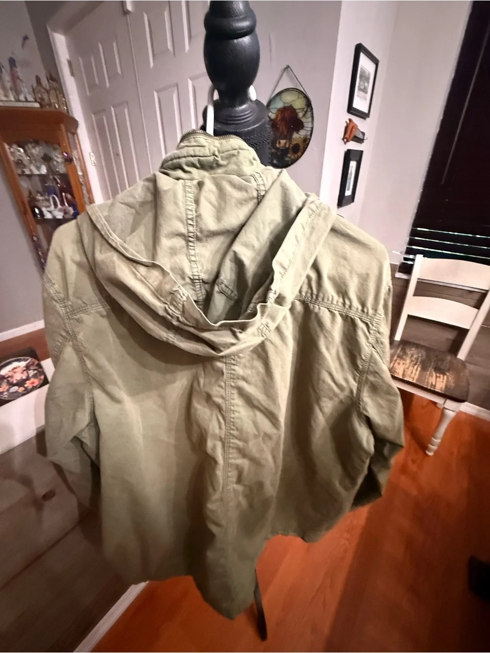 Old Navy Olive Green Military Field Jacket with Hood